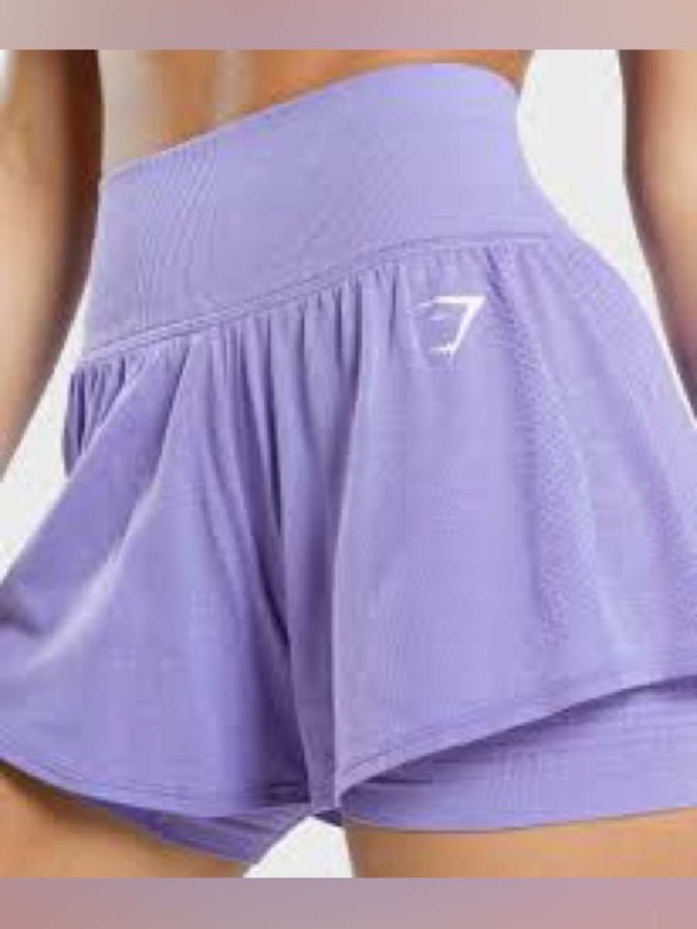 Gymshark Lavender High-Rise Athletic Flowy shorts